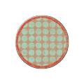 Chipboard Circle - Blue Polka Dots - A Digital Scrapbooking Shape Embellishment Asset by Marisa Lerin