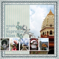 Temple of Supreme Bliss - A Digital Scrapbook Page by Marisa Lerin