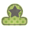 Green Tab with Star - A Digital Scrapbooking Tags Embellishment Asset by Marisa Lerin