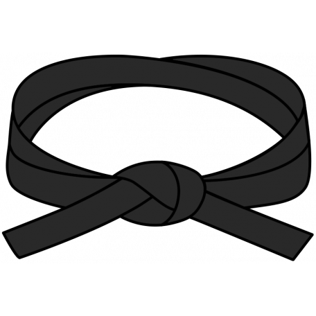 Karate Belt 1 Black Illustration graphic by Pixel Scrapper | Pixel ...